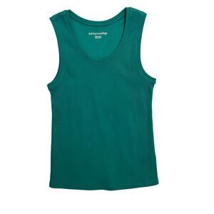 Soft Surroundings Tank Top Womens Petite Small Kelly Green Cotton Modal Blend